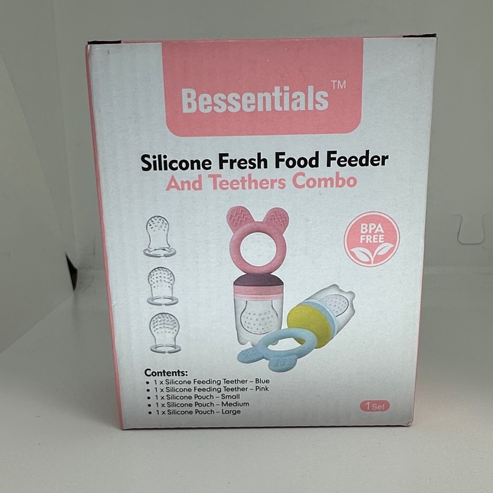 Bessentials Silicone Fresh Food Feeder and Teethers Combo